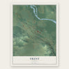Trent, Oregon map print, the full design