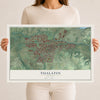 Map of Tualatin, Oregon, 12 x 18 inch unframed archival matte print