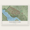 University Park, Oregon map print, the full design