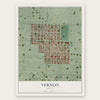 Vernon, Oregon map print, the full design