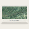 Walterville, Oregon map print, the full design
