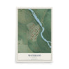 Map of Waterloo, Oregon, 12 x 18 inch unframed archival matte print