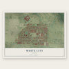 White City, Oregon map print, the full design
