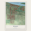 Wilkes, Oregon map print, the full design