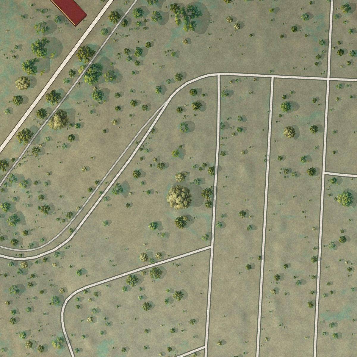 Close-up of the map of Albrightsville, Pennsylvania print showing street and building detail