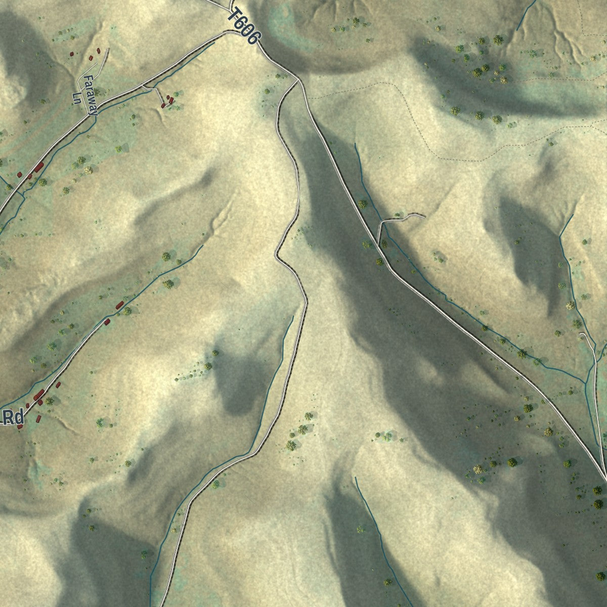Second close-up of the map of Annin, Pennsylvania print showing more streets and buildings