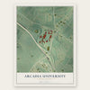 Arcadia University, Pennsylvania map print, the full design