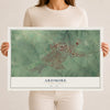 Map of Ardmore, Pennsylvania, 12 x 18 inch unframed archival matte print