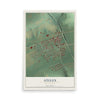 Map of Atglen, Pennsylvania, 12 x 18 inch unframed archival matte print