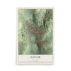 Map of Bangor, Pennsylvania, 12 x 18 inch unframed archival matte print