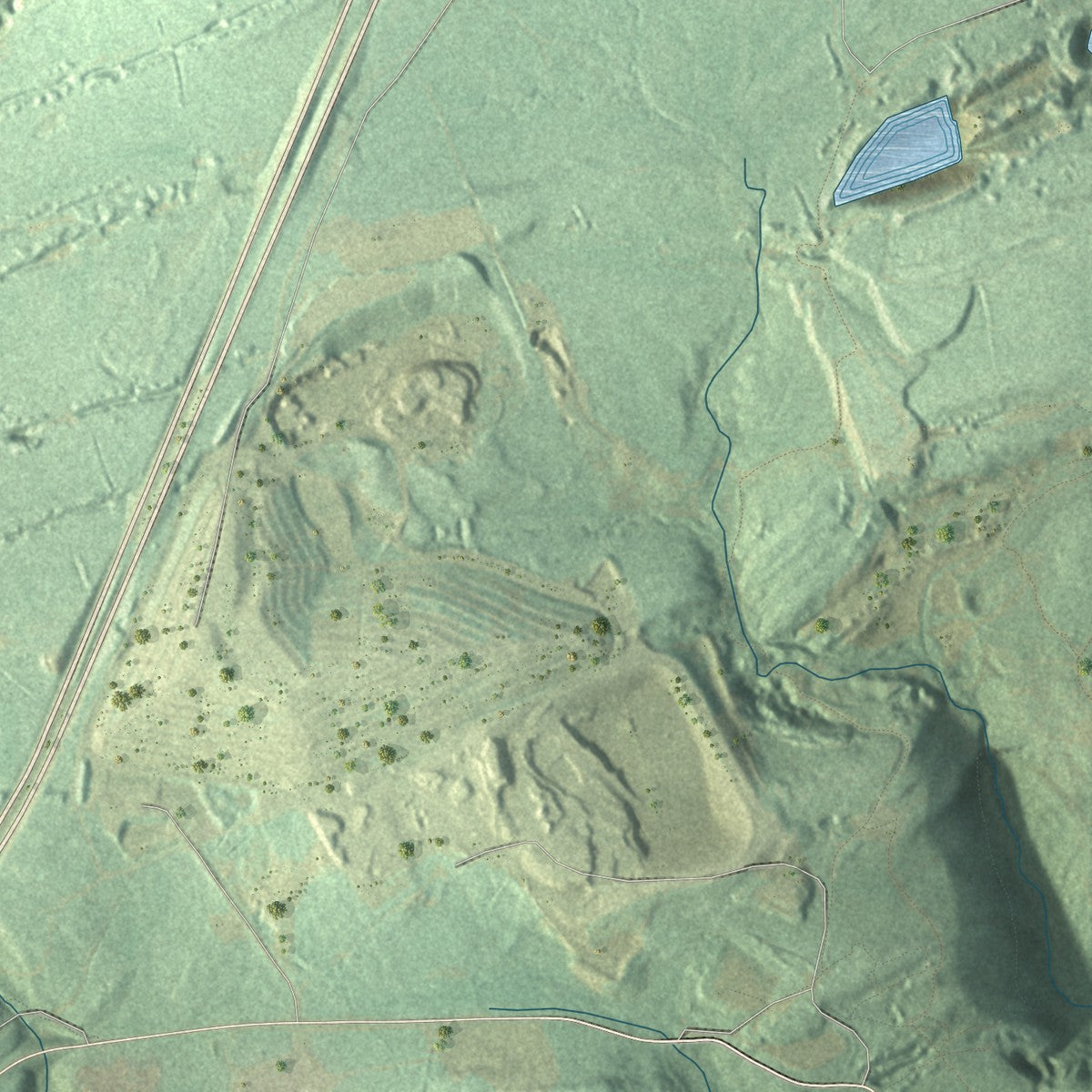 Close-up of the map of Barry, Pennsylvania print showing street and building detail