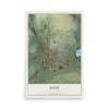 Map of Bath, Pennsylvania, 12 x 18 inch unframed archival matte print