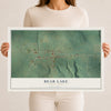 Map of Bear Lake, Pennsylvania, 12 x 18 inch unframed archival matte print