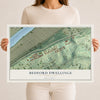 Map of Bedford Dwellings, Pennsylvania, 12 x 18 inch unframed archival matte print