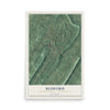 Map of Bedford, Bedford County, Pennsylvania, 12 x 18 inch unframed archival matte print