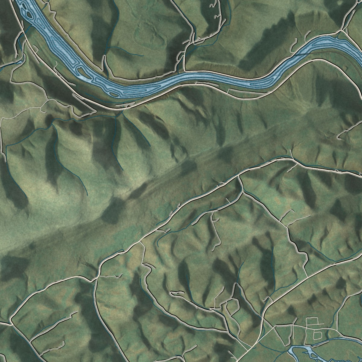 Close-up of the map of Beech Creek, Clinton County, Pennsylvania print showing street and building detail