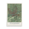 Map of the City of Bethlehem, Northampton County, Pennsylvania, 12 x 18 inch unframed archival matte print