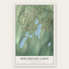 Birchwood Lakes, Pennsylvania map print, the full design
