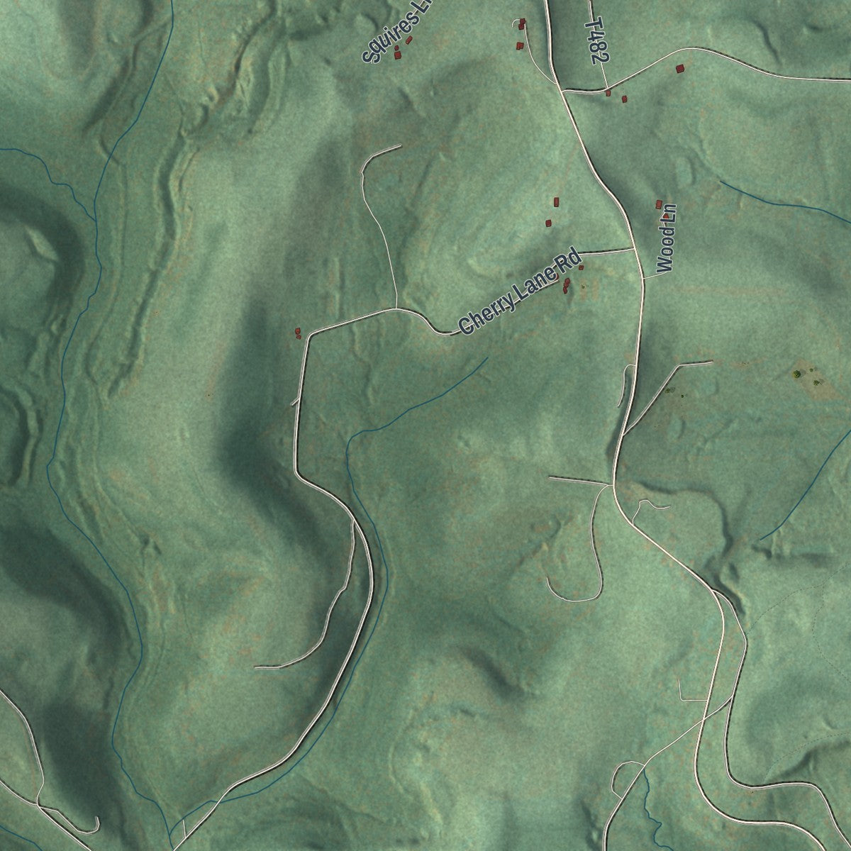 Second close-up of the map of Bloom, Pennsylvania print showing more streets and buildings