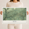 Map of Bloss, Pennsylvania, 12 x 18 inch unframed archival matte print