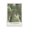 Map of the City of Bradford, McKean County, Pennsylvania, 12 x 18 inch unframed archival matte print