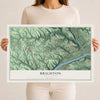 Map of Brighton, Pennsylvania, 12 x 18 inch unframed archival matte print