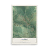 Map of Brisbin, Pennsylvania, 12 x 18 inch unframed archival matte print