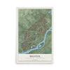 Map of Bristol, Bucks County, Pennsylvania, 12 x 18 inch unframed archival matte print