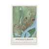 Map of the Borough of Bristol, Bucks County, Pennsylvania, 12 x 18 inch unframed archival matte print