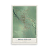 Map of Broad Top City, Pennsylvania, 12 x 18 inch unframed archival matte print
