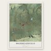 Brodheadsville, Pennsylvania map print, the full design