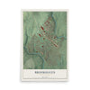 Map of Brookhaven, Pennsylvania, 12 x 18 inch unframed archival matte print