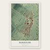 Burholme, Pennsylvania map print, the full design