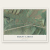 Burnt Cabins, Pennsylvania map print, the full design
