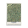 Map of Bushkill, Pennsylvania, 12 x 18 inch unframed archival matte print