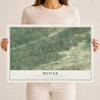 Map of Butler, Luzerne County, Pennsylvania, 12 x 18 inch unframed archival matte print