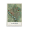 Map of Catasauqua, Pennsylvania, 12 x 18 inch unframed archival matte print