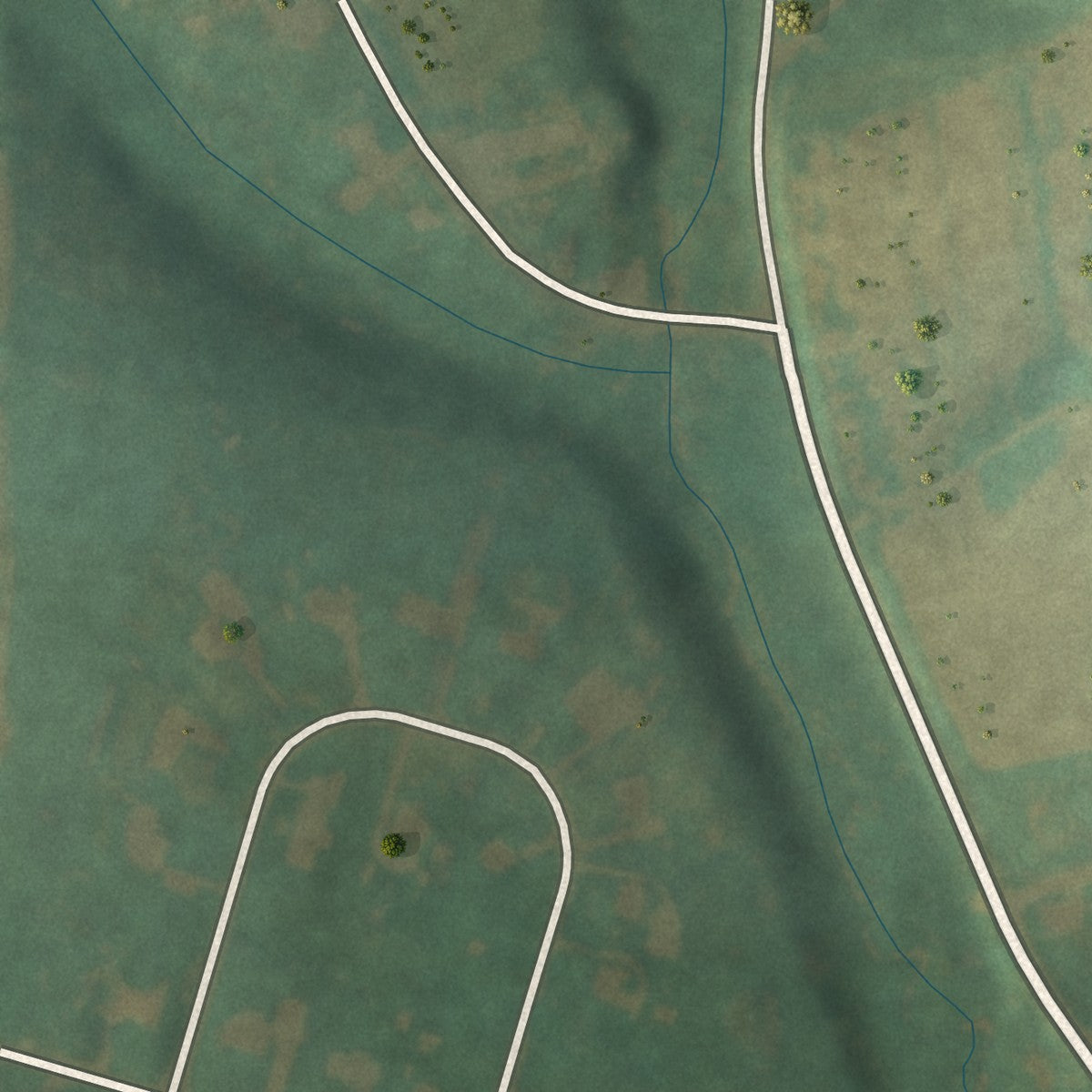 Second close-up of the map of Centerport, Pennsylvania print showing more streets and buildings