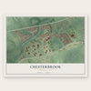 Chesterbrook, Pennsylvania map print, the full design