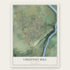 Chestnut Hill, Pennsylvania map print, the full design