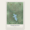 Churchville, Pennsylvania map print, the full design