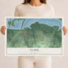 Map of Clark, Pennsylvania, 12 x 18 inch unframed archival matte print