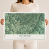 Map of Clearfield, Cambria County, Pennsylvania, 12 x 18 inch unframed archival matte print