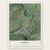 Coburn, Pennsylvania map print, the full design
