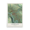 Map of Cochranton, Pennsylvania, 12 x 18 inch unframed archival matte print