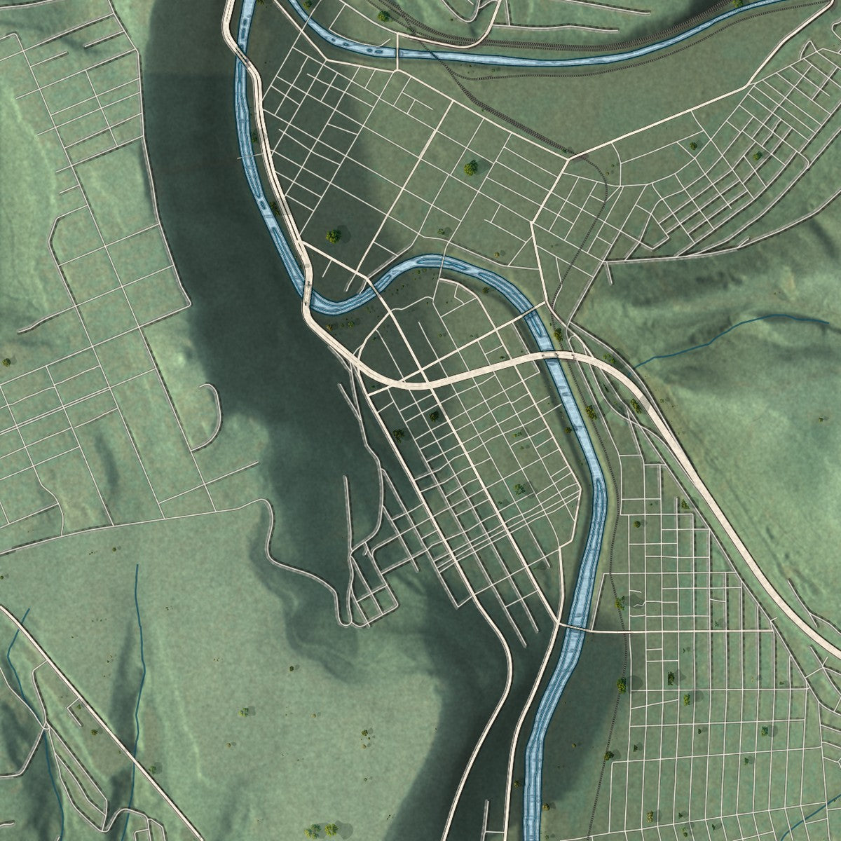 Close-up of the map of Conemaugh, Cambria County, Pennsylvania print showing street and building detail