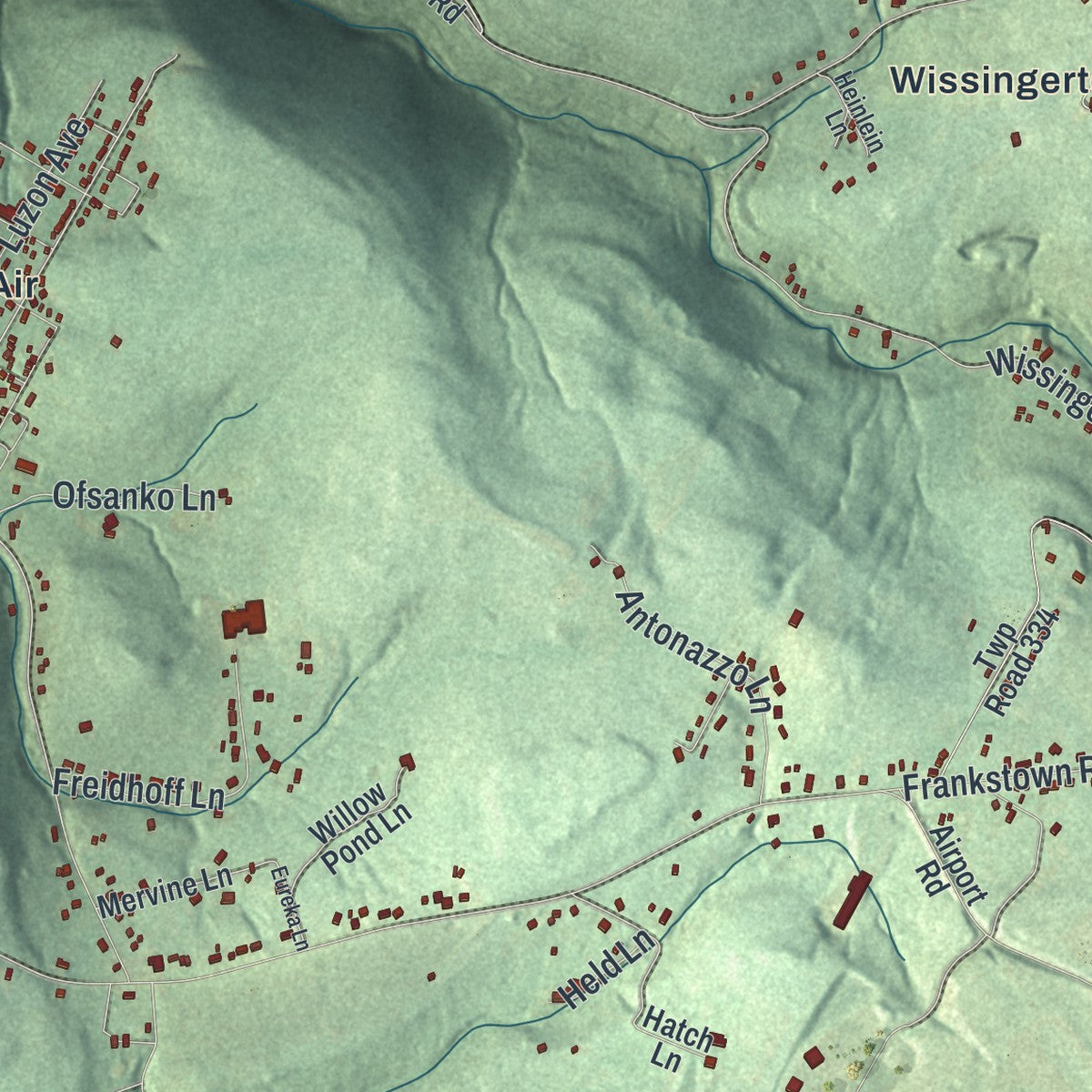 Second close-up of the map of Conemaugh, Cambria County, Pennsylvania print showing more streets and buildings