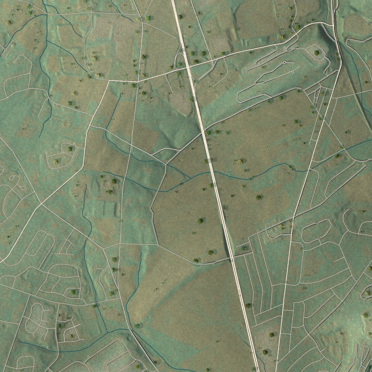 Second close-up of the map of Conewago, York County, Pennsylvania print showing more streets and buildings