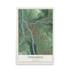 Map of Confluence, Pennsylvania, 12 x 18 inch unframed archival matte print
