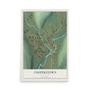 Map of Cooperstown, Pennsylvania, 12 x 18 inch unframed archival matte print